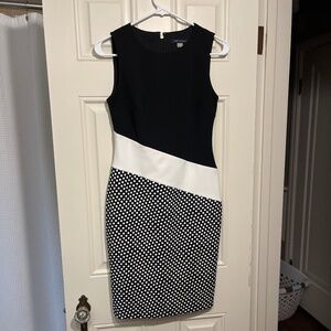 Tommy Hilfiger Asymmetrical Black and White Dress